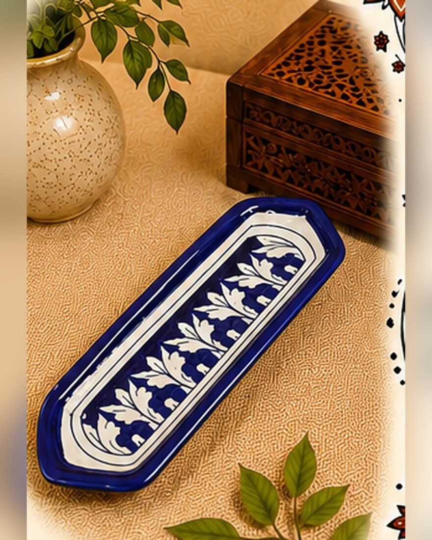 Blue Pottery Biscuit Tray – SMT-EH-454