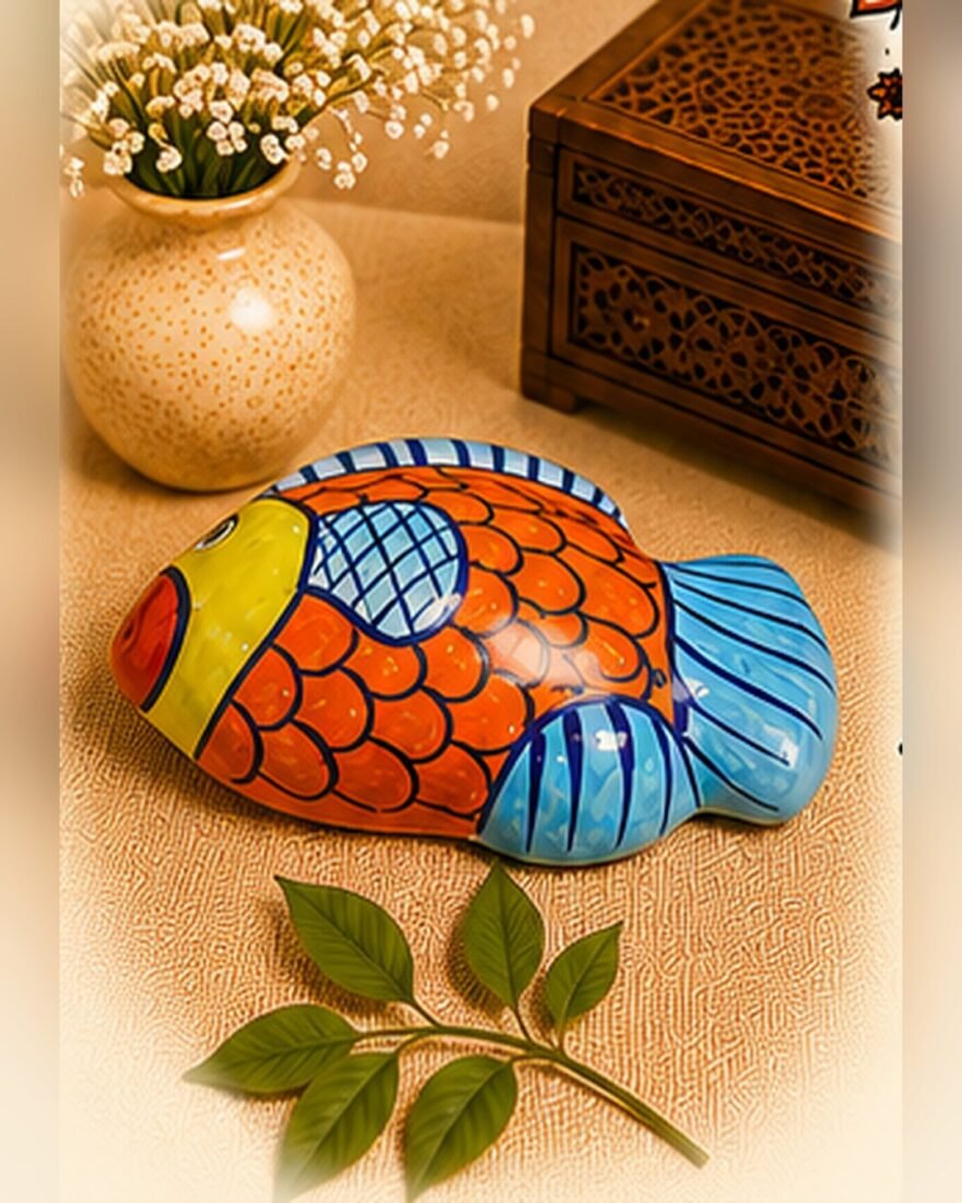 Blue Pottery Fish Paper Weight – SMT-EH-452