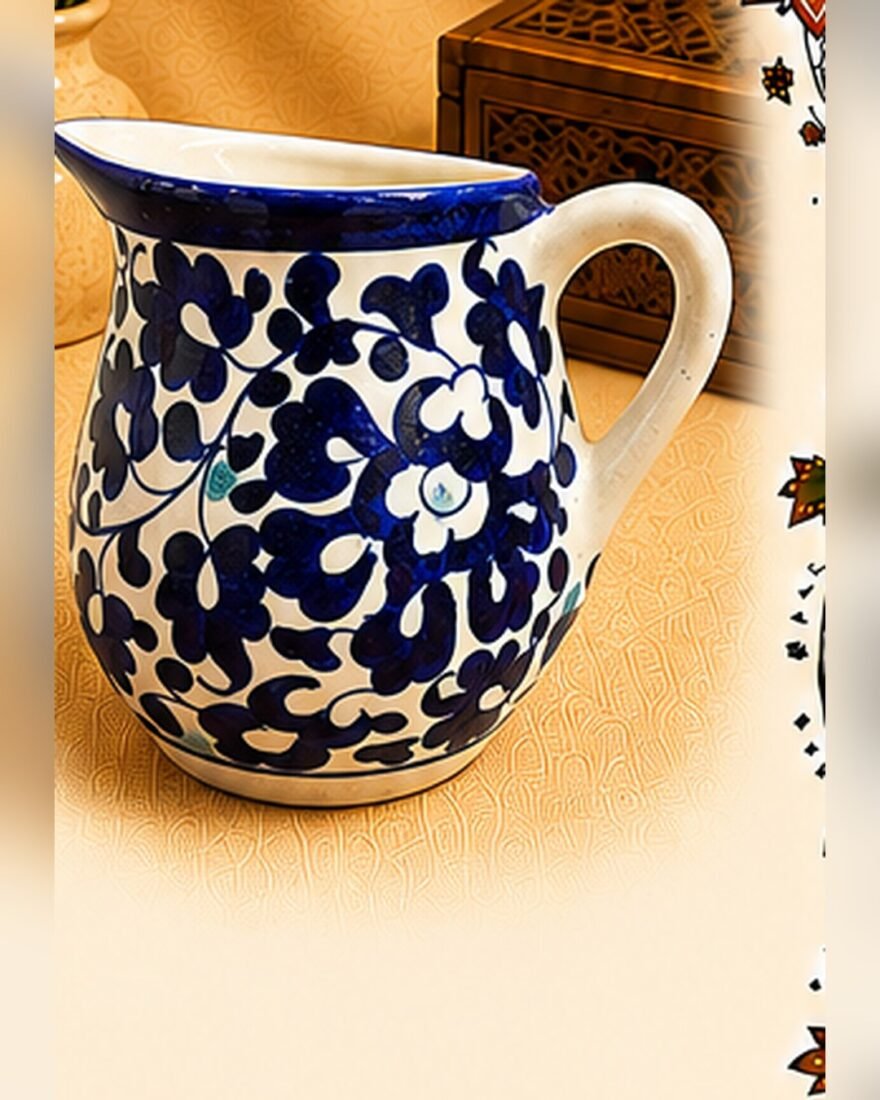 Blue Pottery Milk Pot – Blue – SMT-EH-482