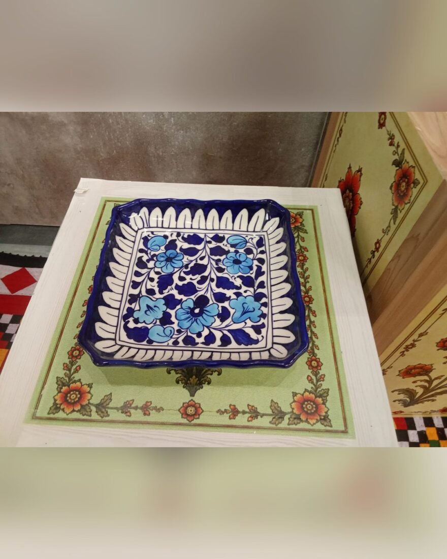 Blue Pottery Square Tray – SMT-EH-455