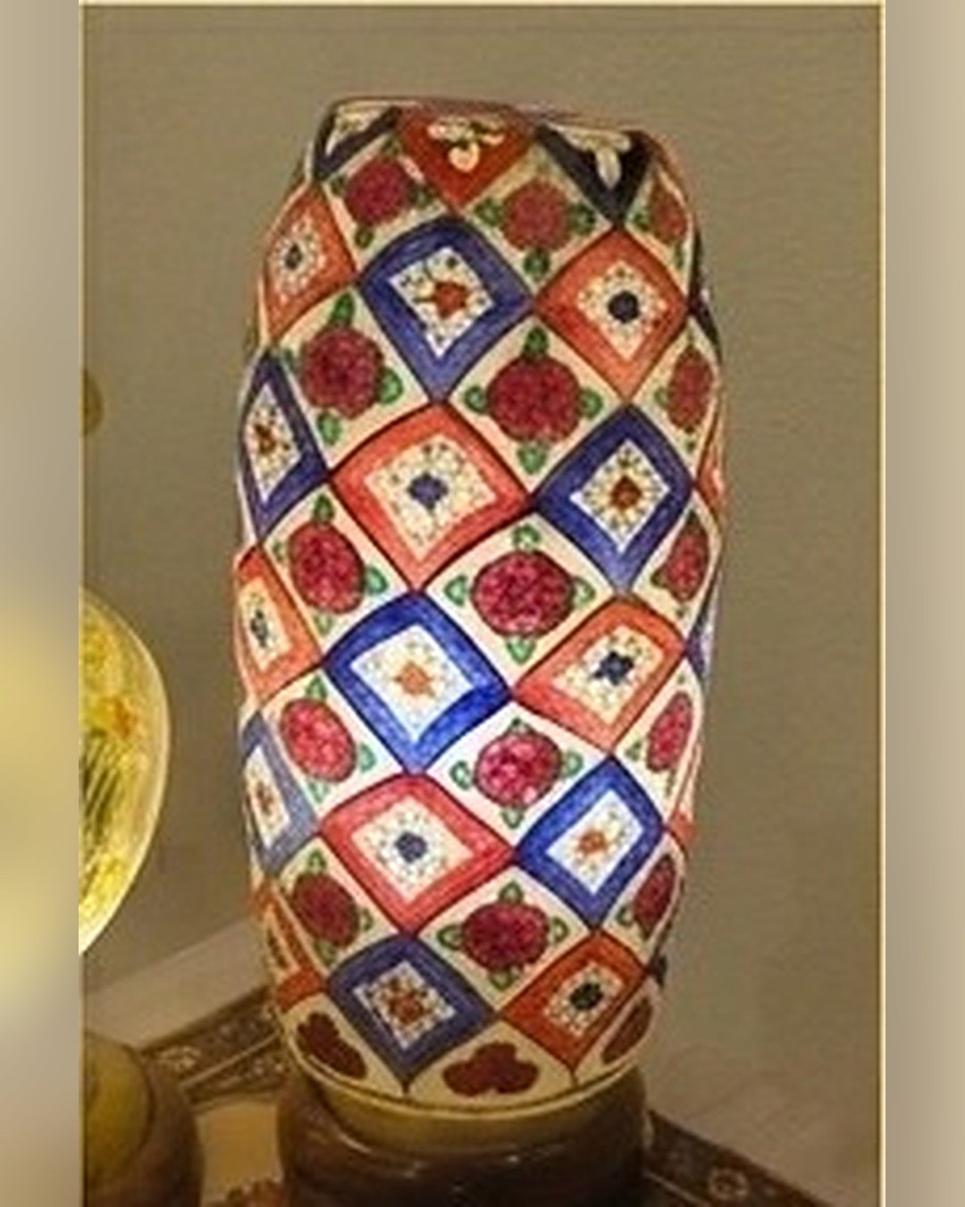 Camel Skin Lamp – Red & Blue Diamond – SMT-0470
