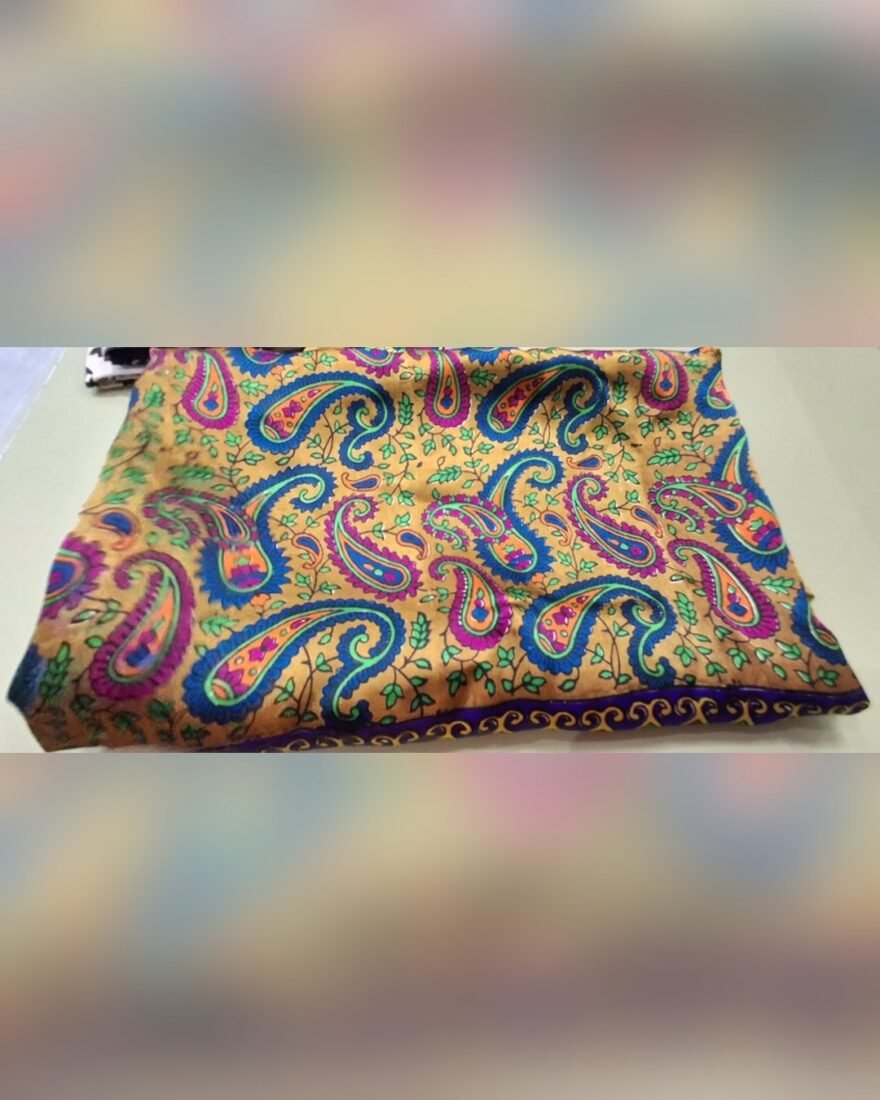 Hand Block Printed Chamoz Silk Dupatta – SMT-EH-480