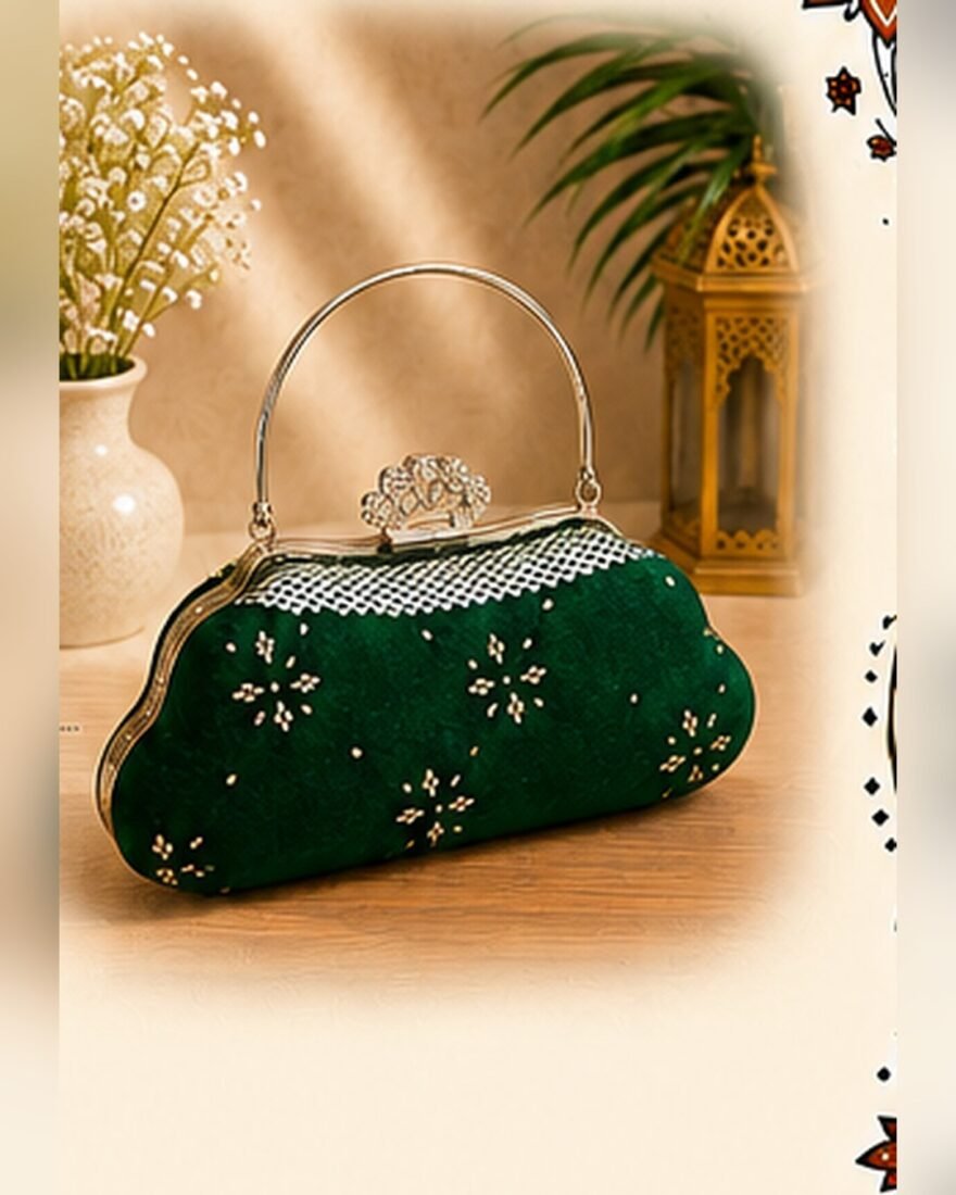 Mukesh Hand Clutch – Green – SMT-EH-465