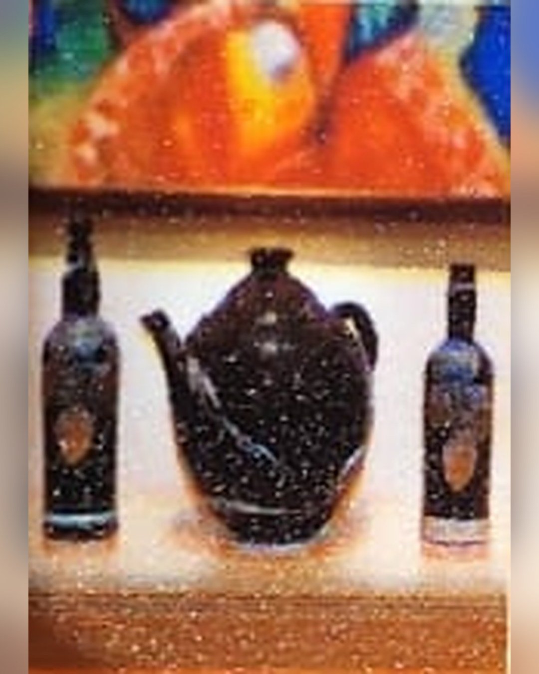 Mystic Onyx & Silver Leaf Pottery Set (3 Piece) – SMT-0473