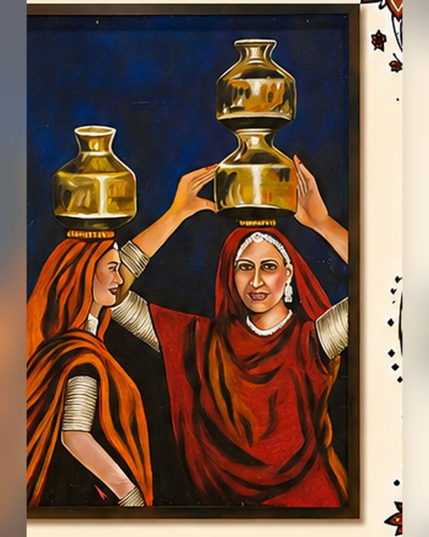 Oil Painting – Women with Water Pots – SMT-EH-477